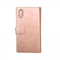 Futrola preklop koza sa zipom Iphone XS Max roze