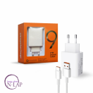 Punjac 27W USB (komplet) / kabl USB to type C / bela