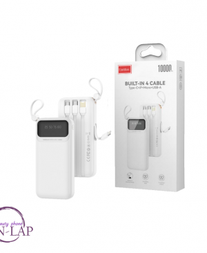 Power Bank 10000mAh 4 CABLE (Type C+Lightning+Micro+USB-A) / bela / PR 278