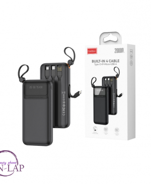 Power Bank 20000mAh 4 CABLE (Type C+Lightning+Micro+USB-A) / crna / PR 279